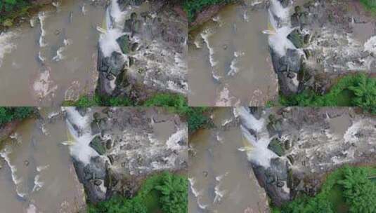 俯视小溪河流高清在线视频素材下载