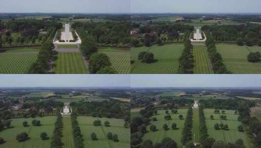 马格拉登纪念塔美国公墓高清在线视频素材下载