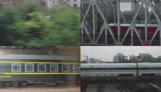 火车高铁追逐高清在线视频素材下载