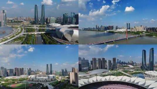 杭州亚运会奥体中心合集高清在线视频素材下载