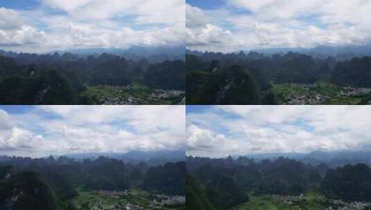 蓝天白云下的桂林山水高清在线视频素材下载