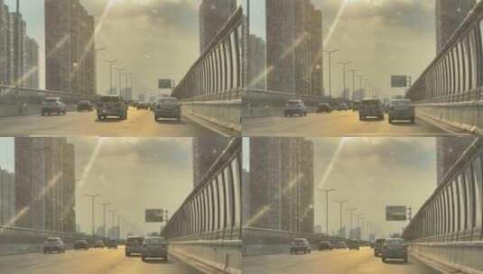 第一视角高架桥上开车高清在线视频素材下载