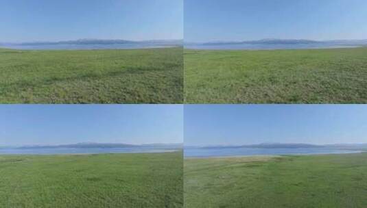 航拍夏天的新疆赛里木湖高清在线视频素材下载