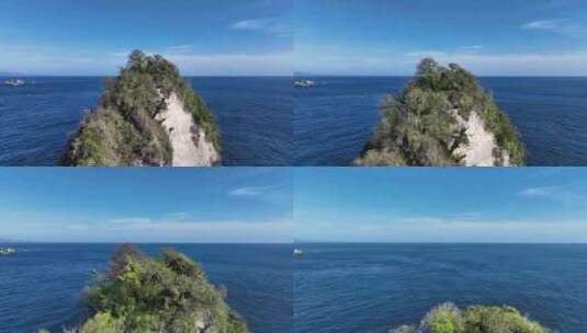 印度尼西亚努沙佩尼达岛钻石沙滩海景航拍高清在线视频素材下载