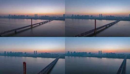 杭州西兴大桥日出延时高清在线视频素材下载