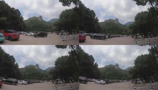 温州雁荡山旅游景区停车场高清在线视频素材下载
