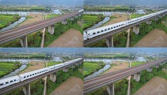 中国 高铁动车 和谐号 复兴号 春运回家高清在线视频素材下载