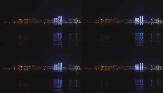 大连港夜景高清在线视频素材下载