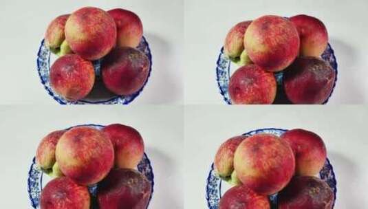 营养健康水果桃子百花桃高清在线视频素材下载