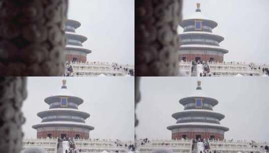 北京天坛雪景4K高清在线视频素材下载