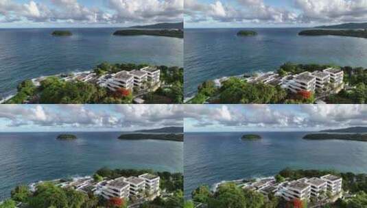航拍泰国普吉岛卡塔海滩夏季海滨风光高清在线视频素材下载