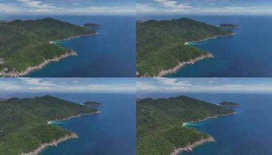 泰国龟岛热带雨林岛屿海湾自然风光航拍高清在线视频素材下载