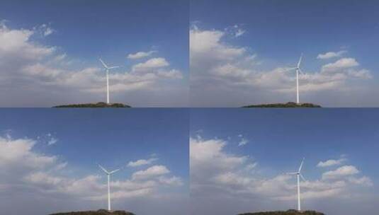 贵州高原山顶的风力发电高清在线视频素材下载