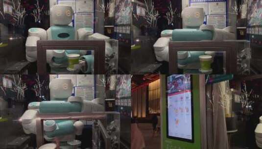 人工智能机器人自动售货店7高清在线视频素材下载