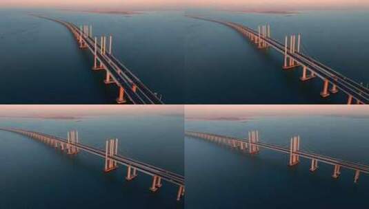 青岛胶州湾跨海大桥高清在线视频素材下载