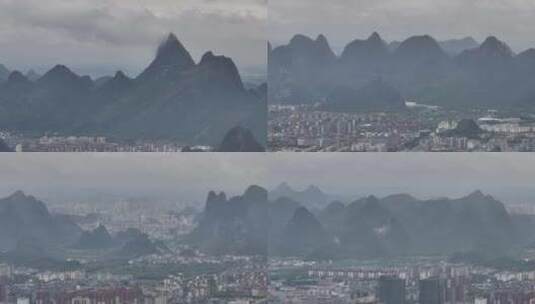 桂林市群山环抱高清在线视频素材下载