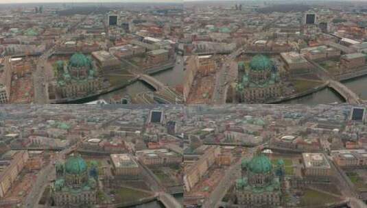 柏林大教堂鸟瞰图高清在线视频素材下载