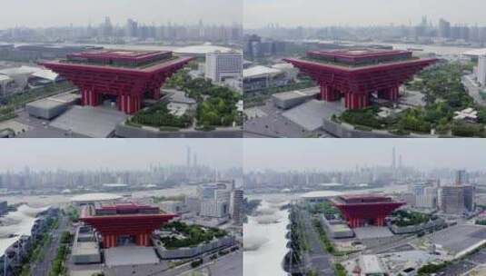 4K原素材-航拍上海世博园1高清在线视频素材下载