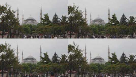 伊斯坦布尔的蓝色清真寺高清在线视频素材下载
