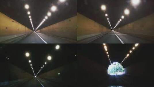 车辆第一视角车辆过隧道高清在线视频素材下载