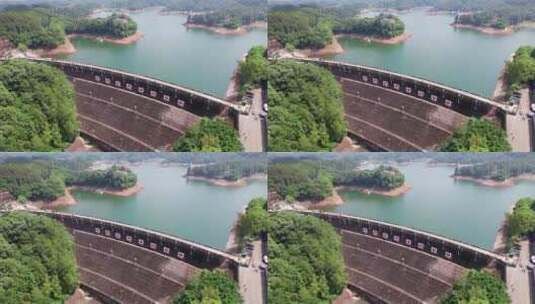 四川眉山市黑龙潭水库黑龙潭景区白昼航拍高清在线视频素材下载