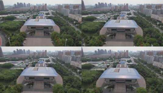 河南漯河城市风光城市建设建筑航拍高清在线视频素材下载