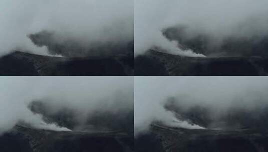 火山，风成群岛，火山硫气，活火山高清在线视频素材下载