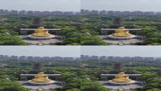 竖屏航拍重庆华岩旅游风景区华岩寺高清在线视频素材下载