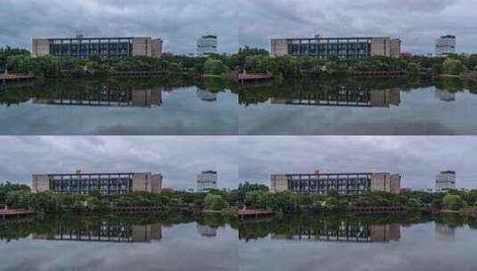 福州大学（旗山校区）图书馆延时视频高清在线视频素材下载