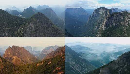 太行山脉崇山峻岭间的壮丽自然风光高清在线视频素材下载