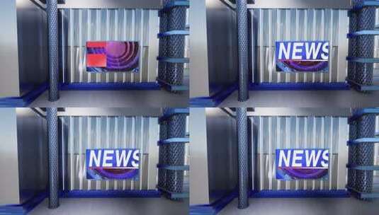 新闻演播室场景高清在线视频素材下载