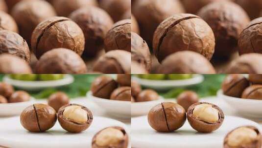 夏威夷果_澳洲坚果高清在线视频素材下载