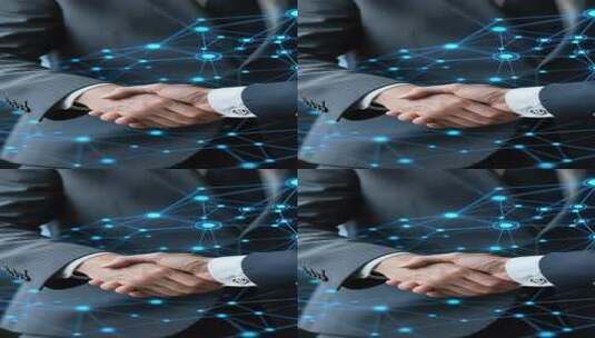 商务人士握手合作画面高清在线视频素材下载