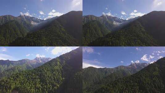 山林雪山自然风光全景高清在线视频素材下载