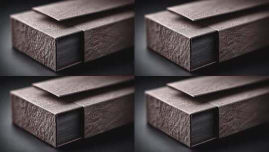 精致纹理礼品盒细节展示高清在线视频素材下载