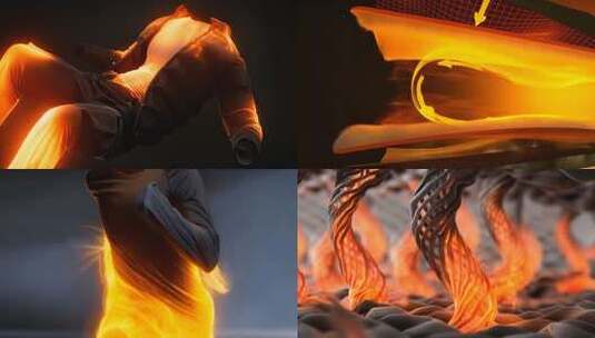 加热纤维 保暖保温 发热面料 布料恒热高清在线视频素材下载