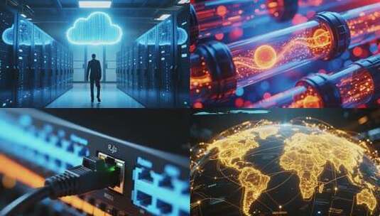 机房大数据云计算网络安全数字服务器高清在线视频素材下载