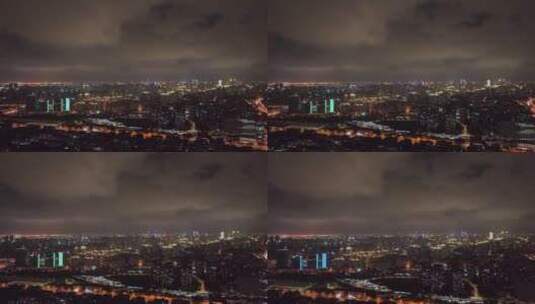 上海徐汇区夜景航拍空镜高清在线视频素材下载