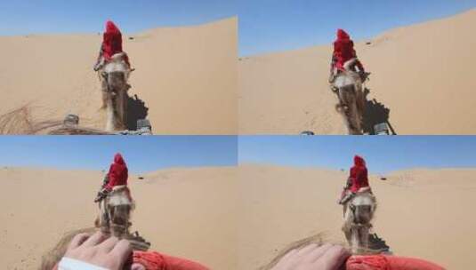 骑骆驼带手高清在线视频素材下载