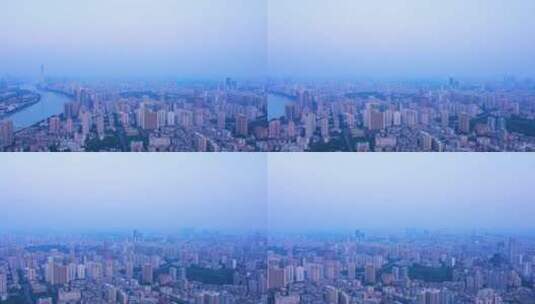 360度环绕航拍广州城市中心建筑群全景风光高清在线视频素材下载