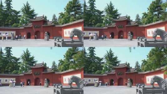 洛阳白马寺国际佛殿泰国寺庙古建筑光影高清在线视频素材下载