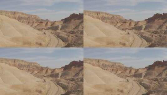 新疆库尔勒峡谷地貌高清在线视频素材下载