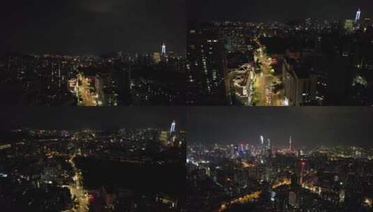 广州航拍 城市航拍 夜景航拍高清在线视频素材下载