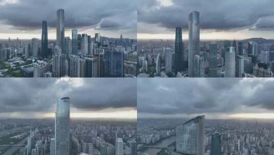 广州珠江新城航拍空镜高清在线视频素材下载