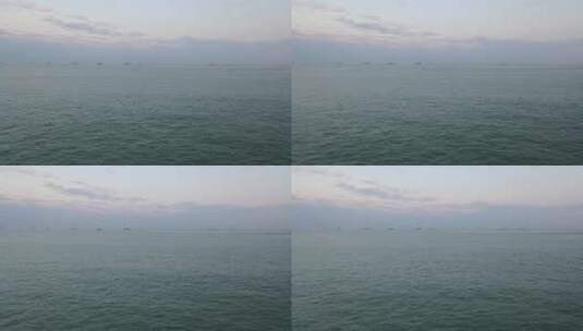大海航拍蓝色海面水天一色海岸高清在线视频素材下载