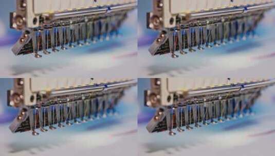 刺绣纺织机器高清在线视频素材下载