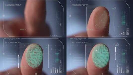 手指扫描解锁高清在线视频素材下载