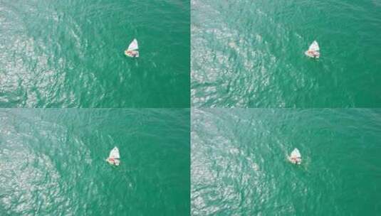 漂浮小帆船高清在线视频素材下载