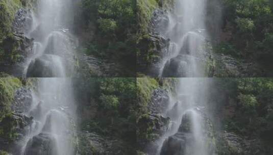 森林中的瀑布高清在线视频素材下载