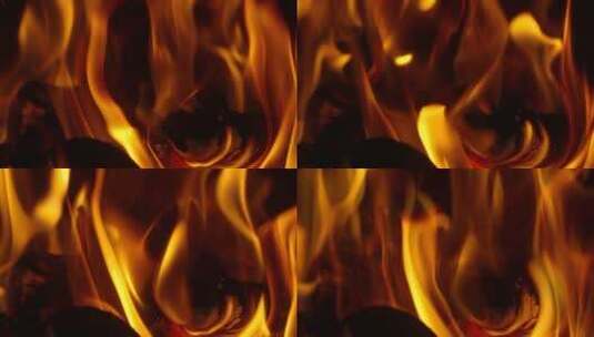 燃烧的火焰火炉高清在线视频素材下载